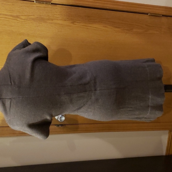 Feine Shanghai knit merino wool short sleeve dress grey - Picture 4 of 7